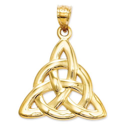 Unisex Gold Classics(tm) 14kt. Yellow Gold Trinity Pendant