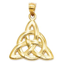 Unisex Gold Classics(tm) 14kt. Yellow Gold Trinity Pendant