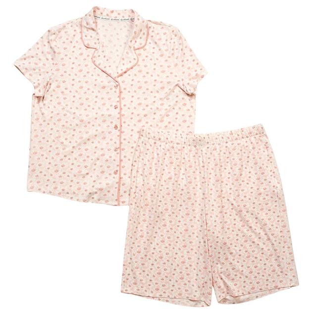 Womens Gloria Vanderbilt Short Sleeve Floral Short Pajama Set