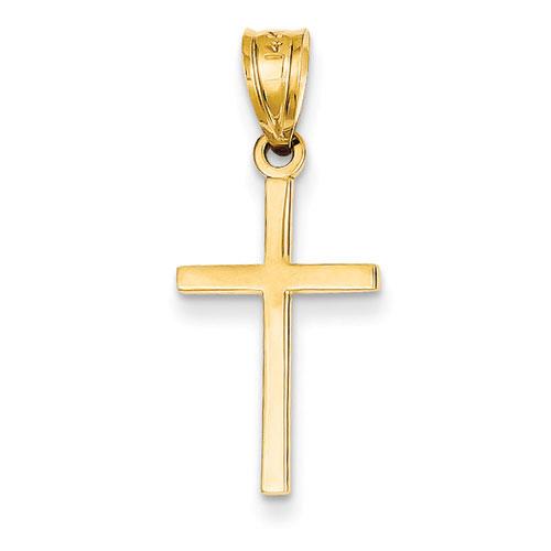 Unisex Gold Classics(tm) 14kt. Yellow Gold Polished Cross Pendant