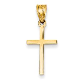 Unisex Gold Classics(tm) 14kt. Yellow Gold Polished Cross Pendant