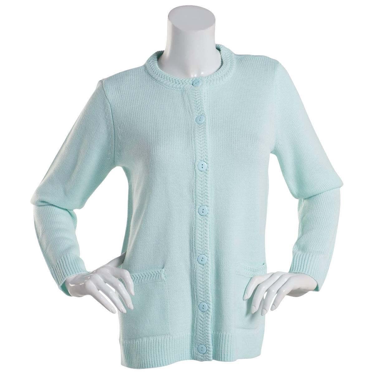 Petite Hasting & Smith Long Sleeve Button Front Solid Cardigan