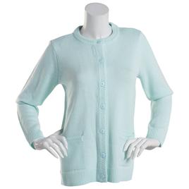Petite Hasting & Smith Long Sleeve Button Front Solid Cardigan