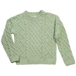 Girls (4-6x) Jolie & Joy Long Sleeve Solid Cable Crew Sweatshirt