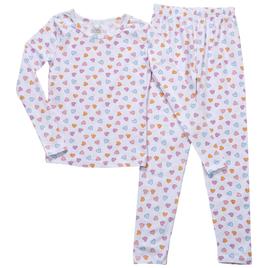 Girls René Rofé® 2pc. Multicolor Hearts Snug Fit Pajamas