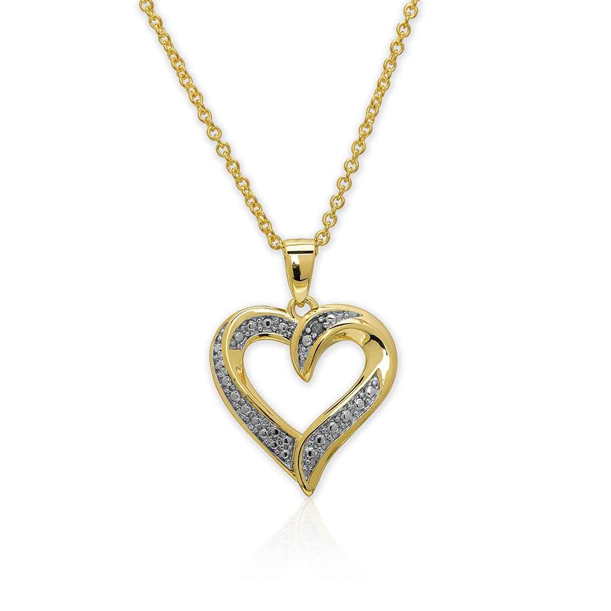 Accents by Gianni Argento Gold Plated Open Heart Pendant
