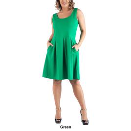 Plus Size 24/7 Comfort Apparel Sleeveless Fit & Flare Dress
