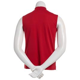 Womens Hasting & Smith Sleeveless Solid Mock Neck Tee
