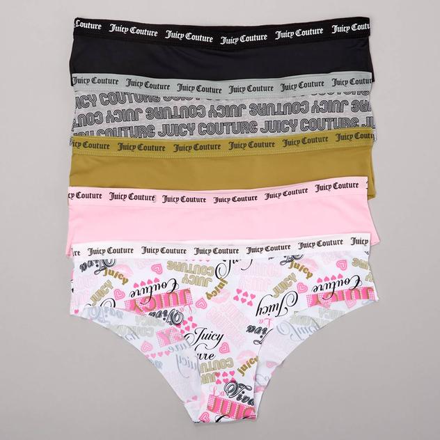 Juniors Juicy Couture 5pk. Micro Hipsters Panties JC7242-5PKBV