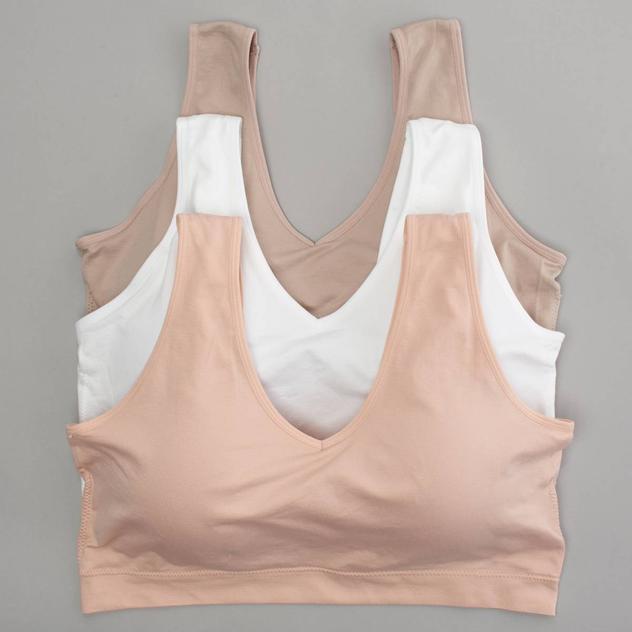 Juniors Plus René Rofé® 3pk. Seamless Bralettes B28605XH3-PKWC