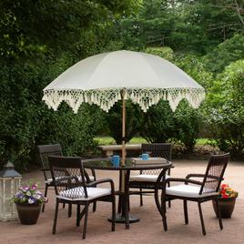Northlight Seasonal 6.5ft. Tilting Outdoor Boho Market Umbrella