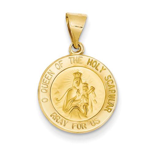 Unisex Gold Classics(tm) 14kt. Queen of the Holy Scapular Pendant