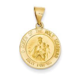 Unisex Gold Classics(tm) 14kt. Queen of the Holy Scapular Pendant