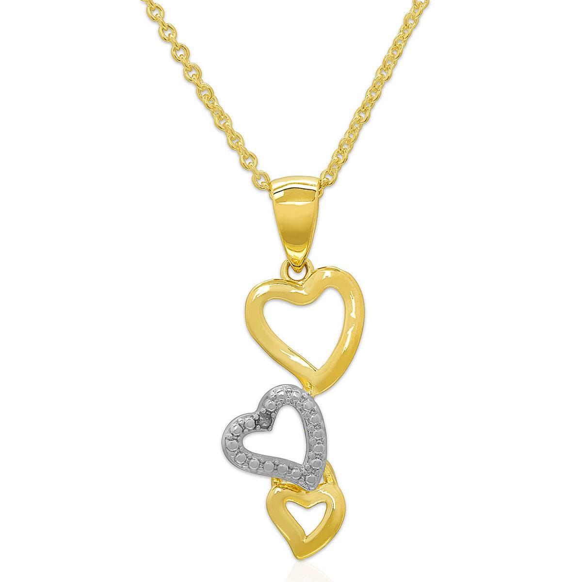 Accents by Gianni Argento Diamond Accent Triple Heart Pendant