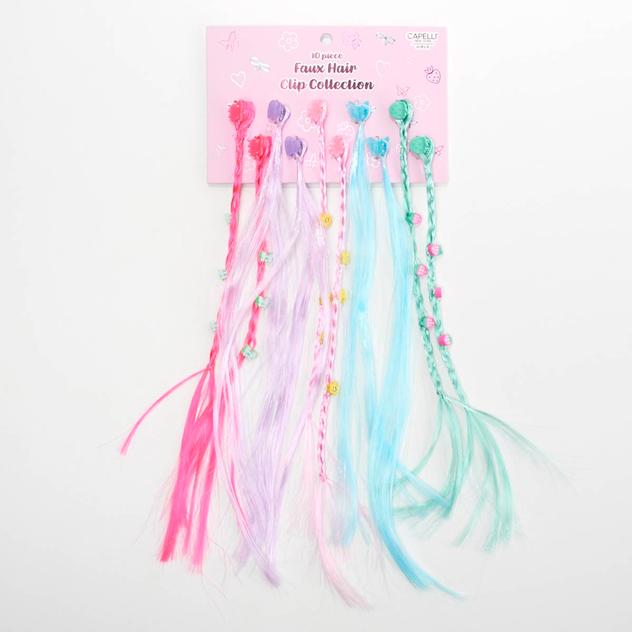 Girls Capelli® New York 10pc. Braided Faux Hair Fimo Claw Clips