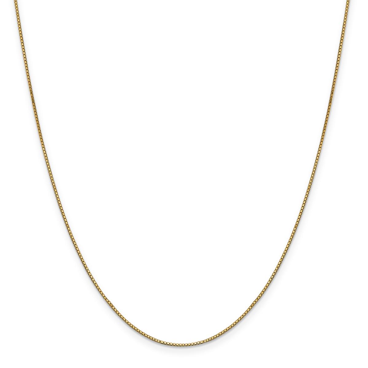 Unisex Gold Classics(tm) .90mm. 14kt. Gold Box Chain 14in. Necklace