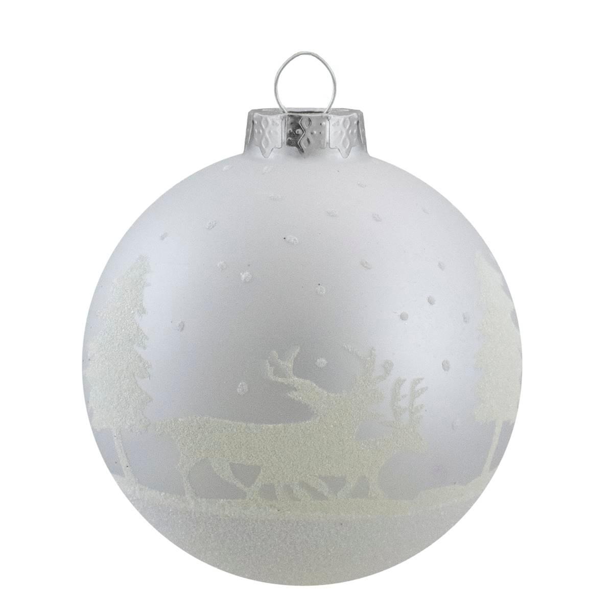 Northlight Seasonal Reindeer Christmas Ball Ornaments - Set of 4