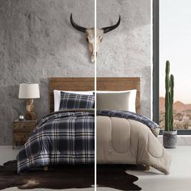 Wrangler City Flats Plaid Microfiber Reversible Comforter Set