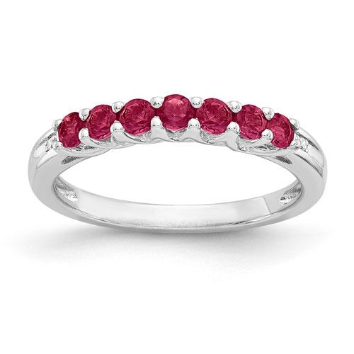 Gemstone Classics(tm) Sterling Silver & Round Ruby Ring