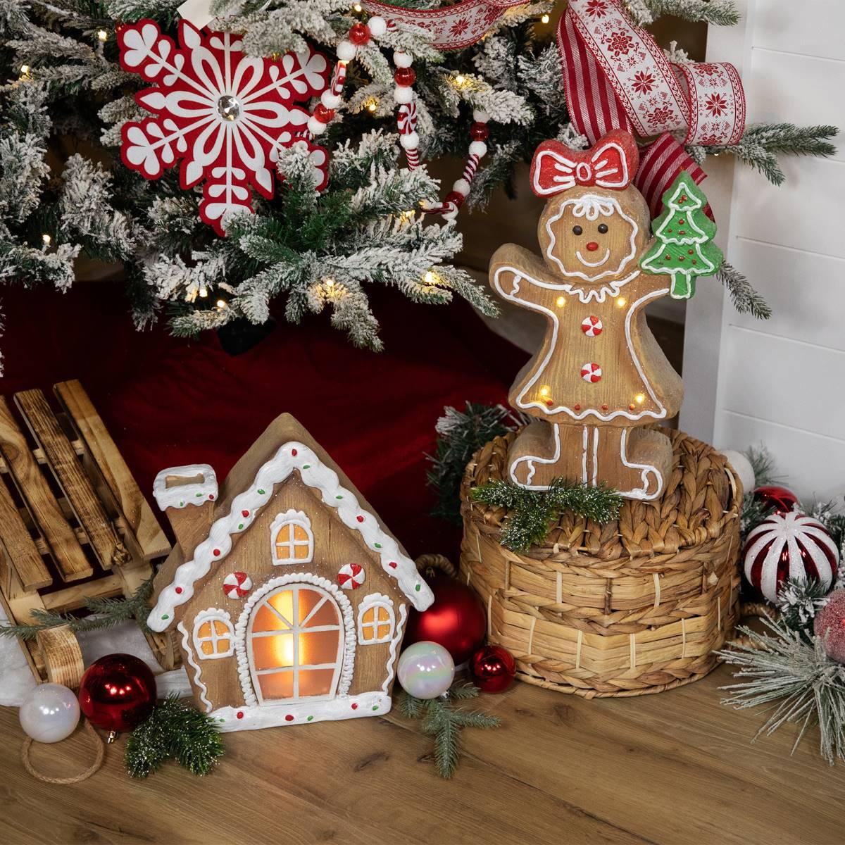 Northlight Seasonal 15.2in. LED Gingerbread Girl Christmas Figure
