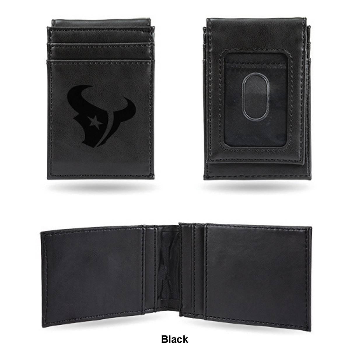 Mens NFL Houston Texans Faux Leather Front Pocket Wallet