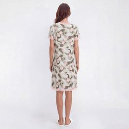 Womens René Rofé® Short Sleeve Floral Palm Nightshirt
