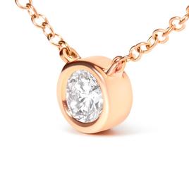 Haus of Brilliance 10kt. Rose Gold 1/10ctw. Diamond Pendant