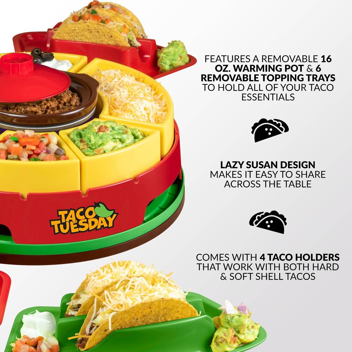 Nostalgia™ Taco Tuesday Lazy Susan Taco Bar