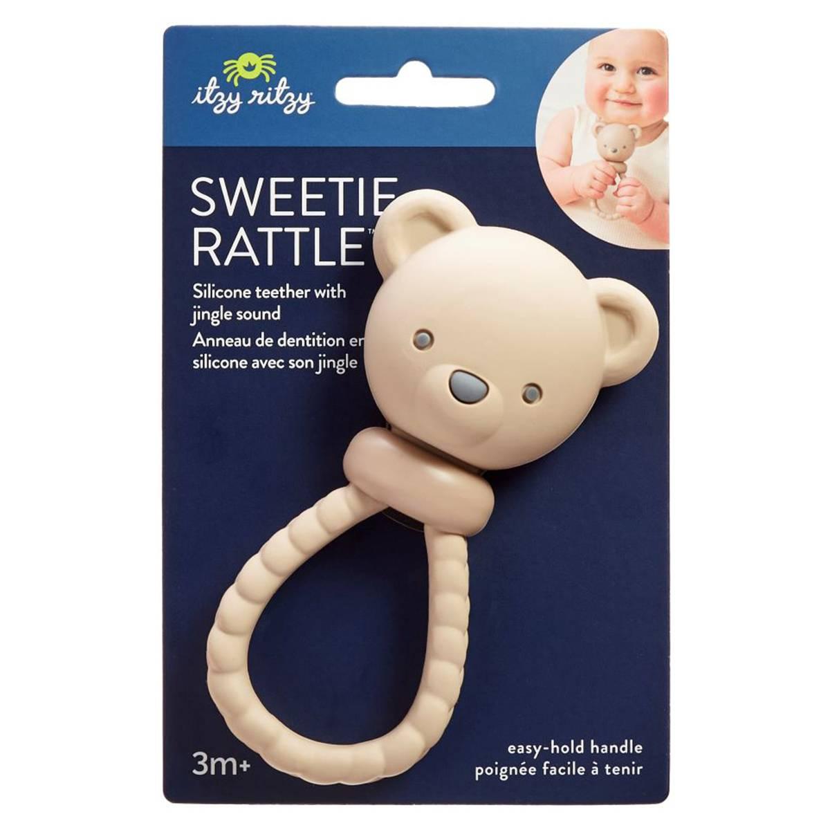 Itzy Ritzy Bear Silicone Teether Rattle