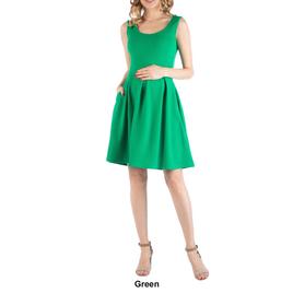 Plus Size 24/7 Comfort Apparel Sleeveless A-Line Maternity Dress