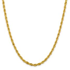 Unisex Gold Classics(tm) 4.25mm. 14k Semi Solid Rope Chain Necklace