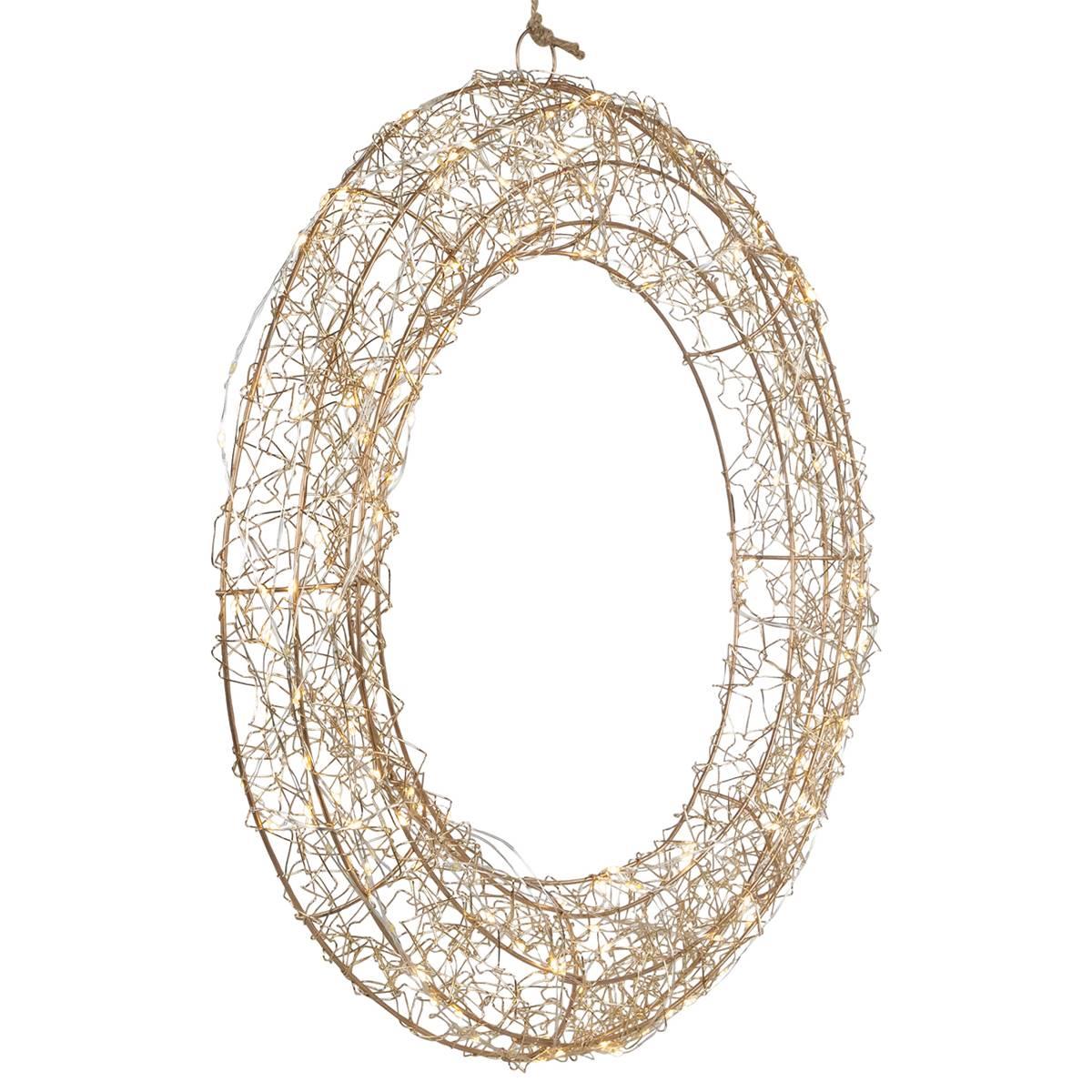 Northlight Seasonal 18in. LED Gold Wire Wreath