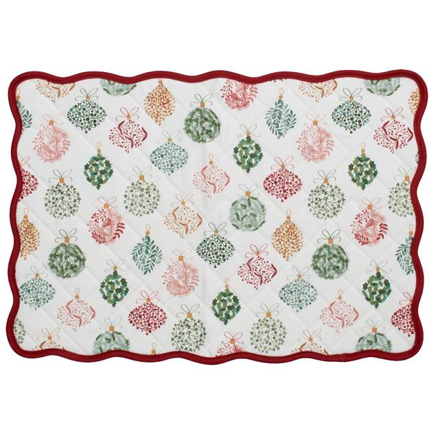 No. 918 Holiday Ornament Reversible Placemat