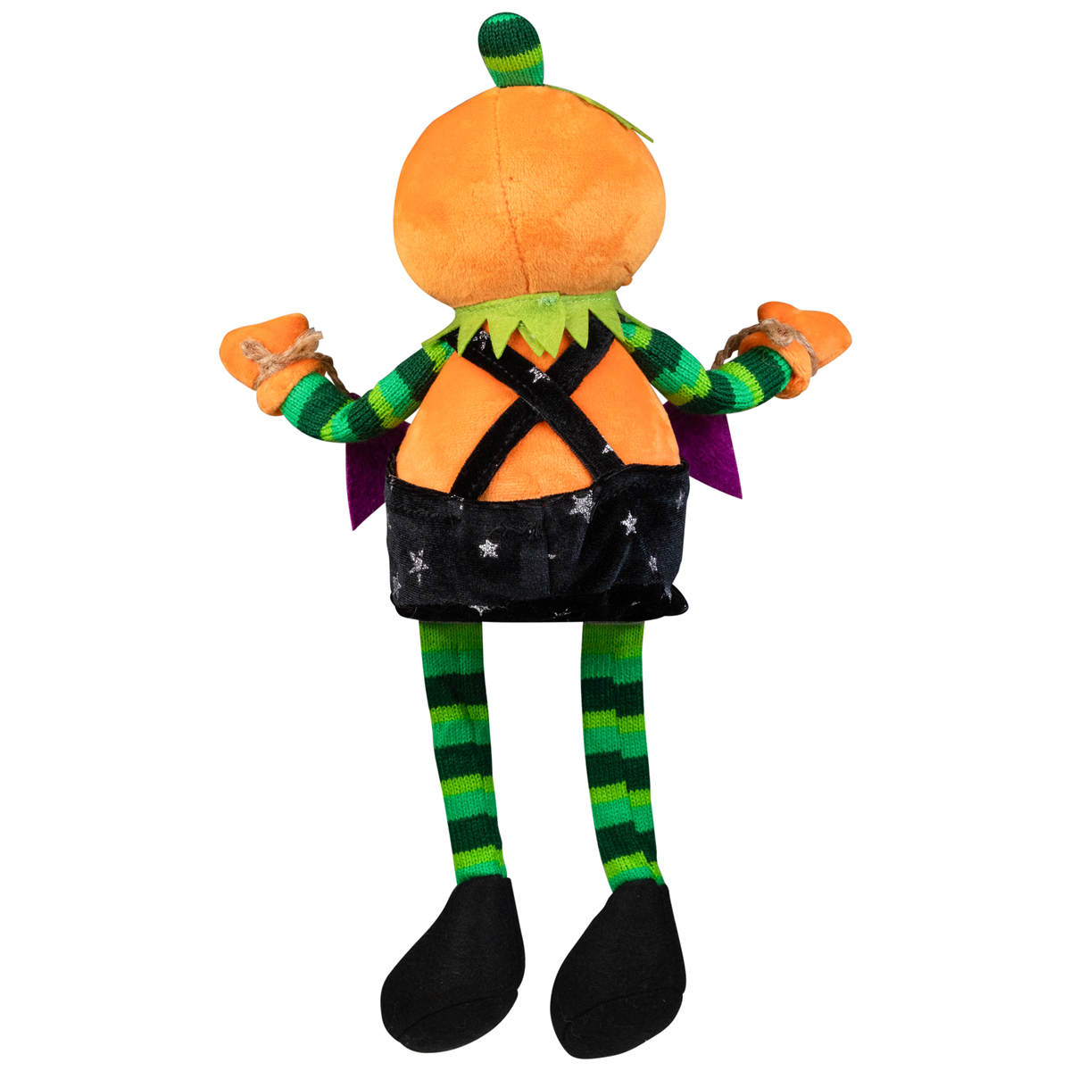 Northlight Sitting Plush Jack o Lantern Halloween Figure - 14in.