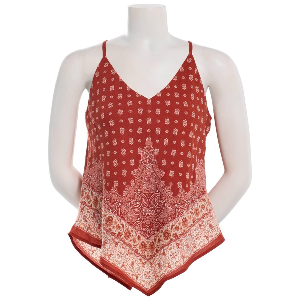 Juniors A. Byer Paisley Bandana Scarf Camisole