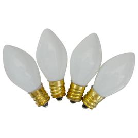 Northlight Seasonal C7 White Opaque Replacement Bulbs - Pack of 4