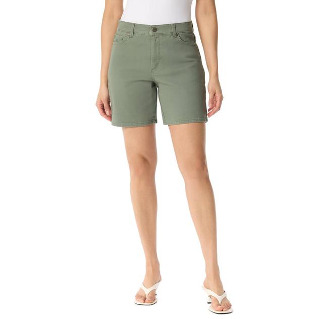 Womens Gloria Vanderbilt Amanda Solid Denim Shorts
