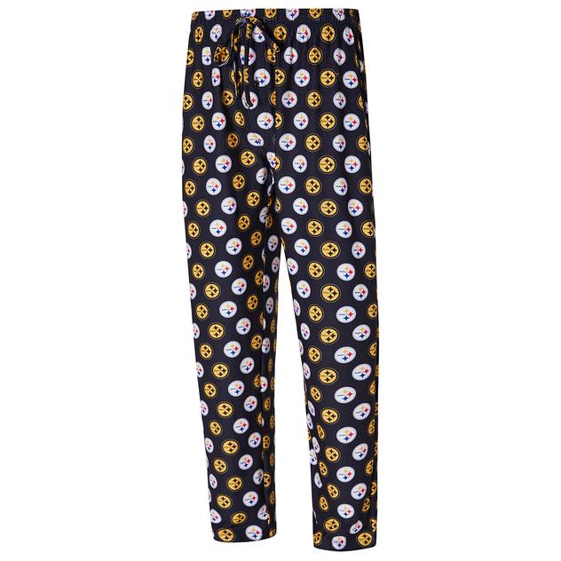 Mens College Concepts Steelers Knit Pajama Pants - Black
