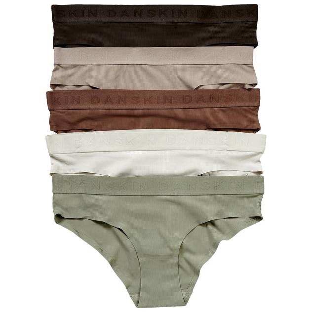 Womens Danskin 5pk. Bonded Micro Rib Hipster Panties DS3492-5PKC