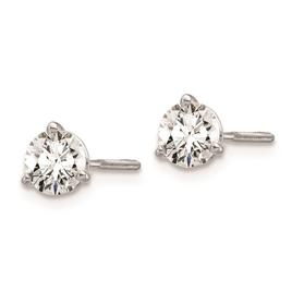 Pure Fire 14kt. White Gold Screwback 3/4ctw. Diamond Earrings