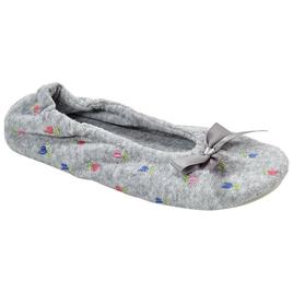 Womens Nanette Lepore Flower Embroidered Ballerina Slippers