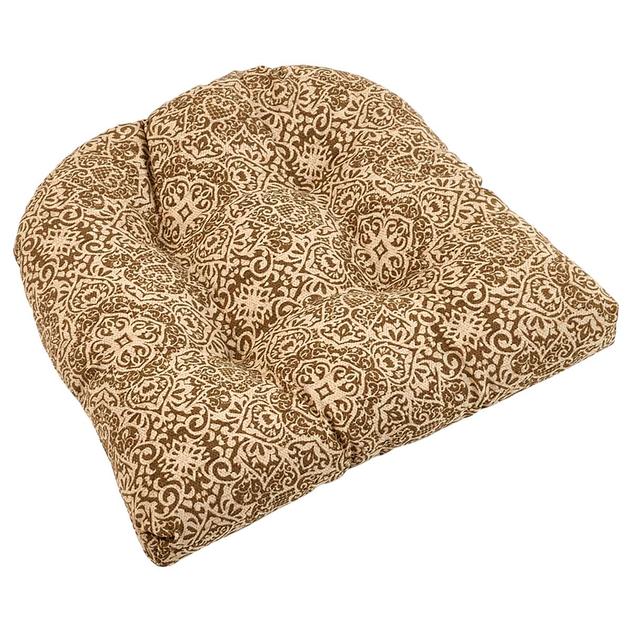 Jordan Manufacturing Medallion Wicker Chair Cushion - Beige
