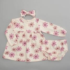 Baby Girl (12-24M) Rene Rofe(R) 3pc. Daisy Long Sleeve Dress Set