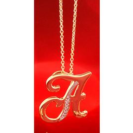 Accents by Gianni Argento Gold Initial A Pendant Necklace