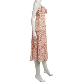 Juniors Trixxi Viney Floral Gauze Smock Ruffle Bodice Midi Dress
