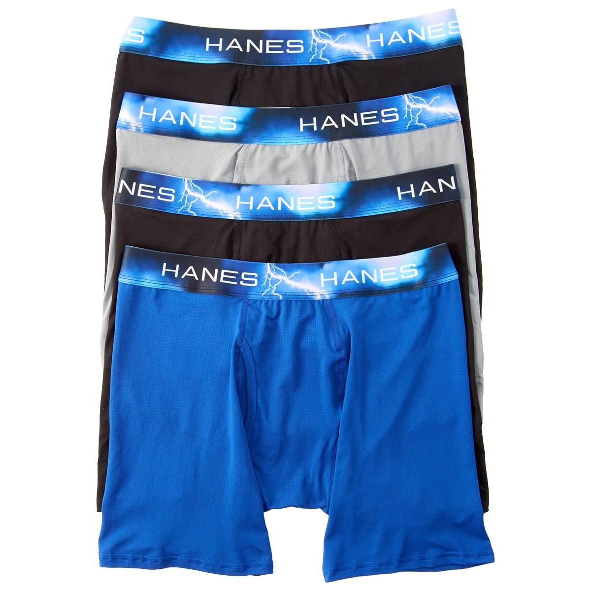 Mens Hanes(R) Ultimate(R) Sport X-Temp(tm) 4pk. Long Leg Boxer Briefs
