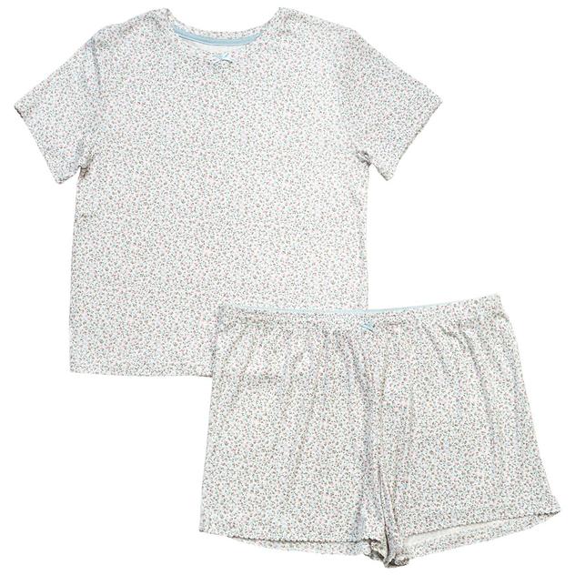 Womens Sincerely Jules Short Sleeve Pointelle Boxer Pajama Set