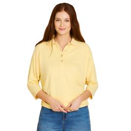 Womens CITY BLUES 3/4 Sleeve Polo Sweater