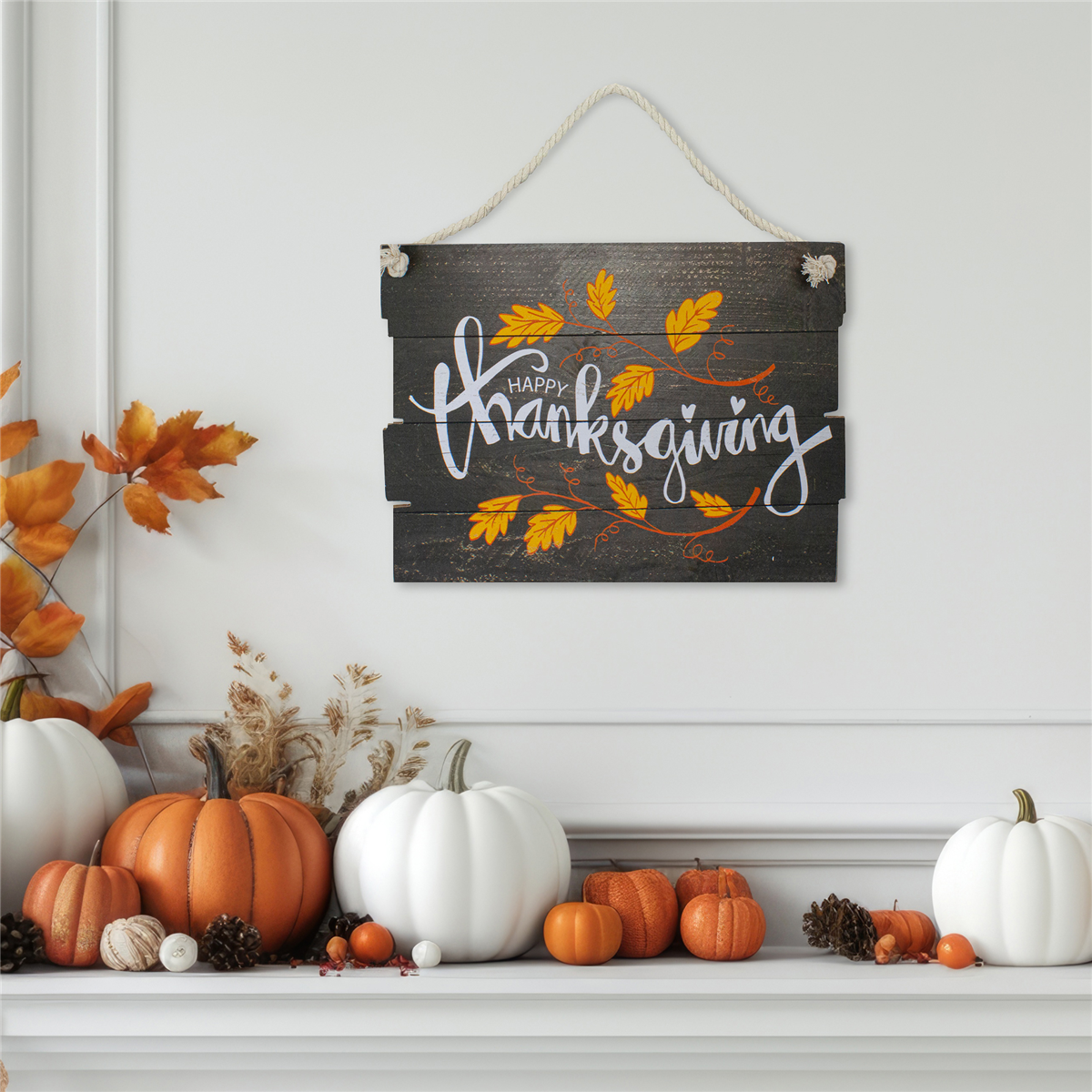 Northlight 15in. Wooden ''Happy Thanksgiving'' Hanging Wall Sign