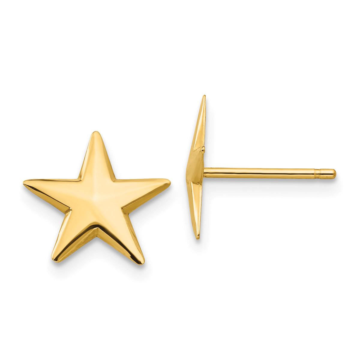 Gold Classics(tm) 14kt. Nautical Star Post Earrings